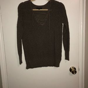 American Eagle criss-cross chest sweater
